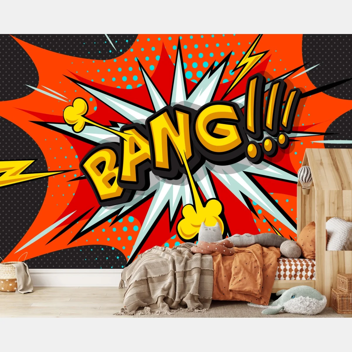 Fototapete comic-explosion im pop-art-stil – Wallnifity® Fototapete comic-explosion im pop-art-stil – Wallnifity®