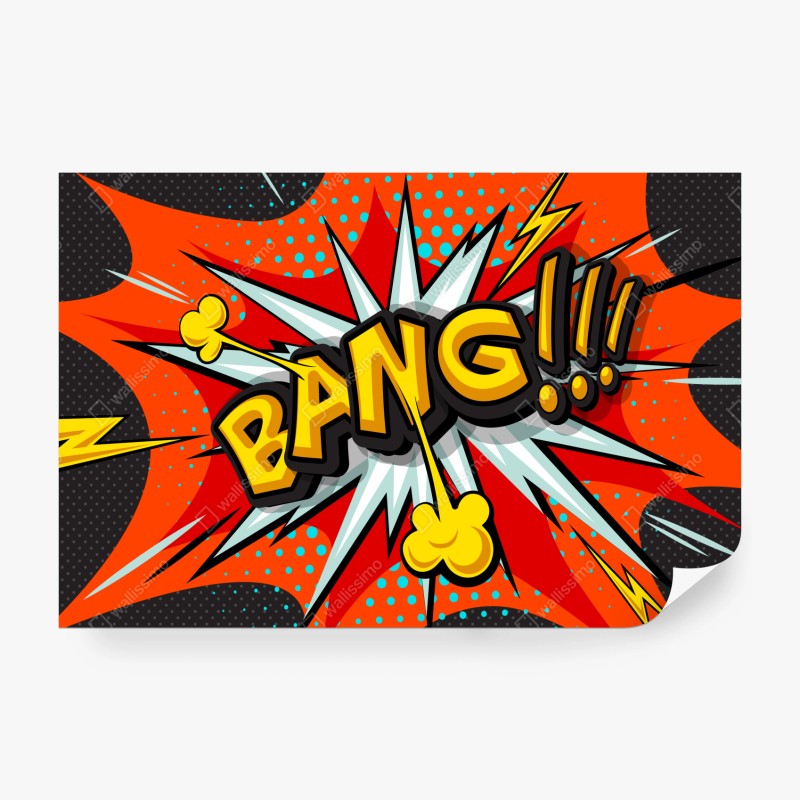 Fototapete comic-explosion im pop-art-stil