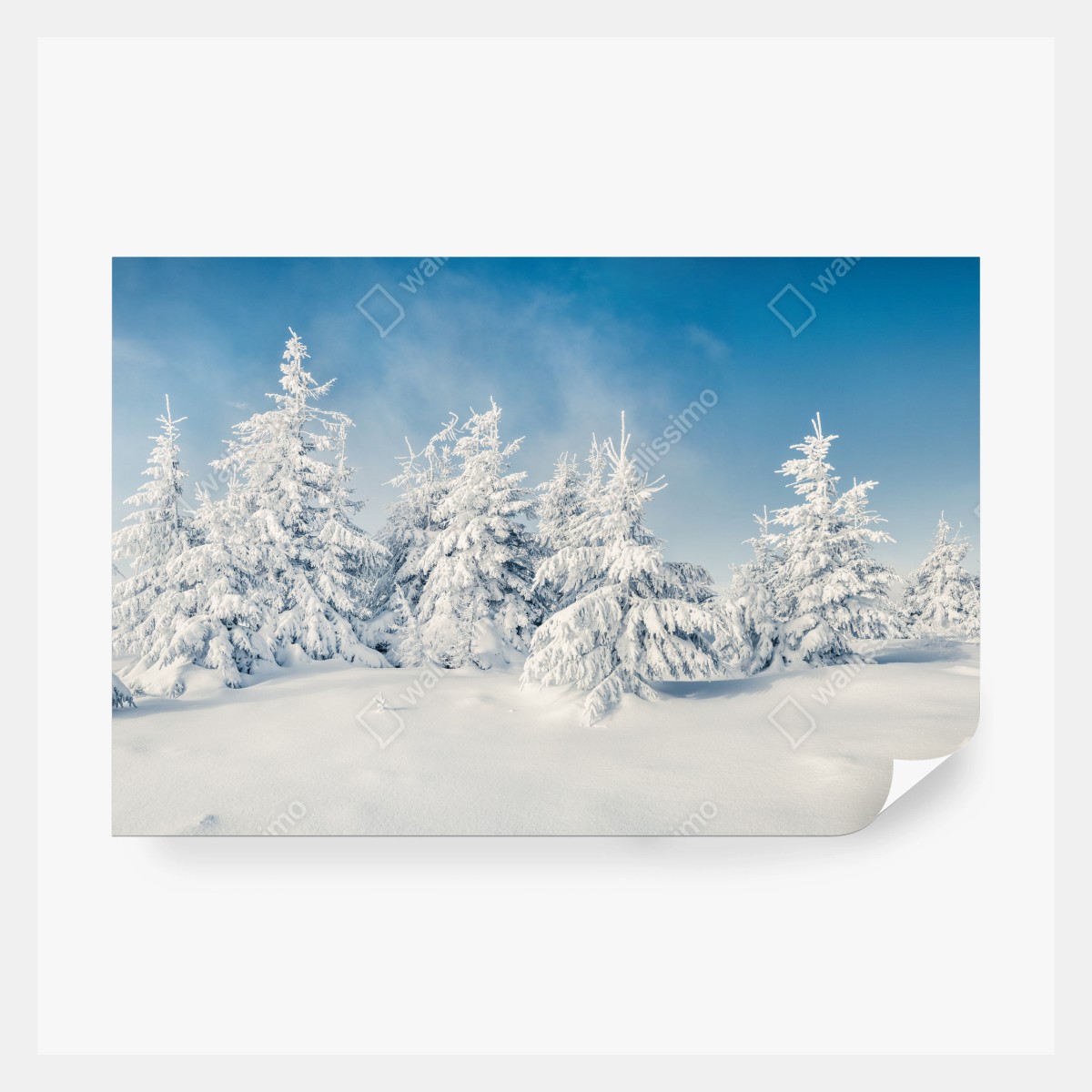 Fototapete panorama verschneiten waldes – Wallnifity® Fototapete panorama verschneiten waldes – Wallnifity®