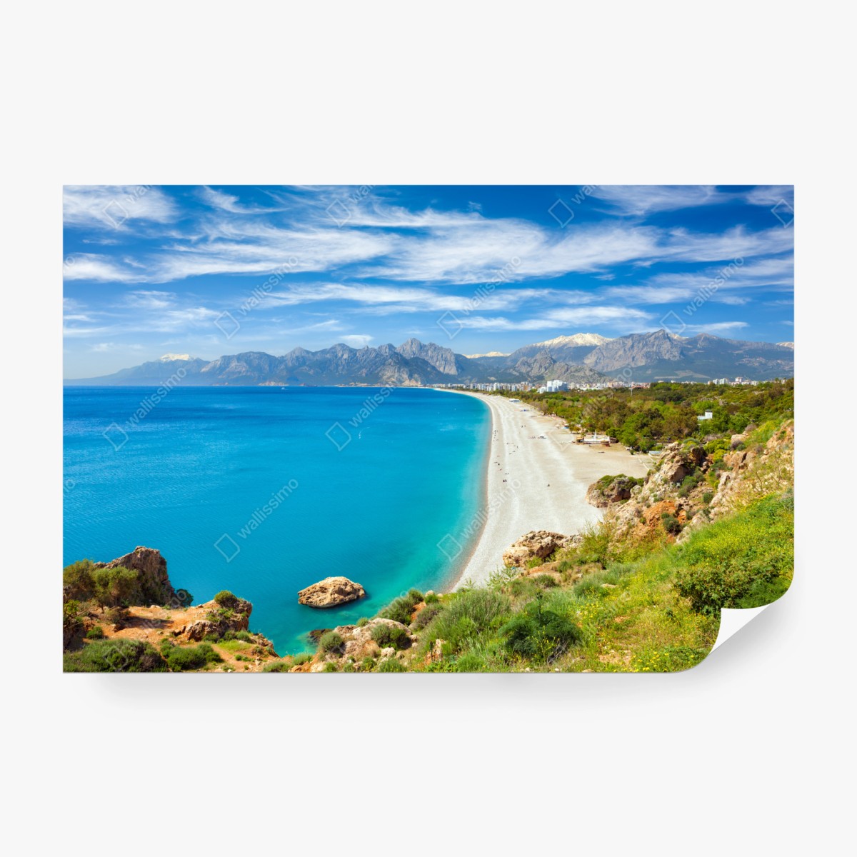 Fototapete ruhiger strand von Konyaalti, Antalya – Wallnifity® Fototapete ruhiger strand von Konyaalti, Antalya – Wallnifity®