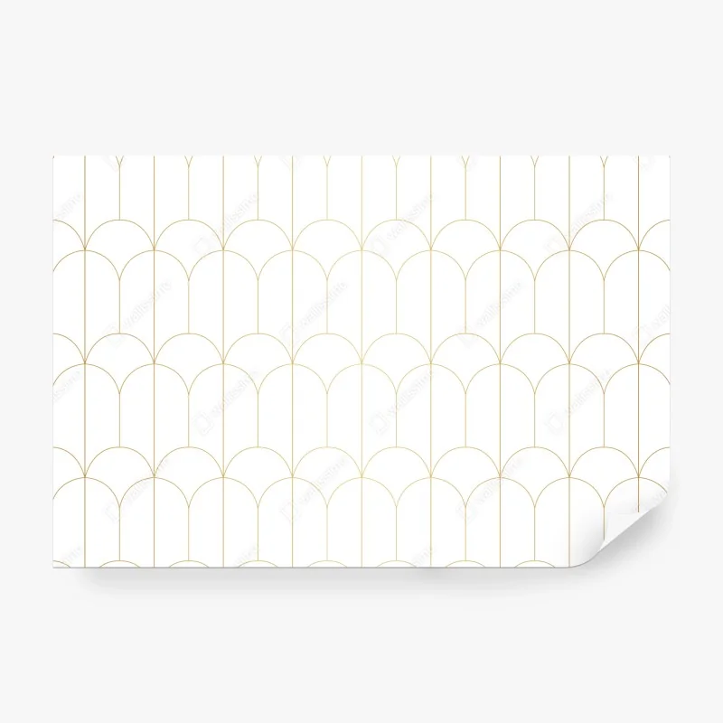 Fototapete goldenes art deco bogenmuster