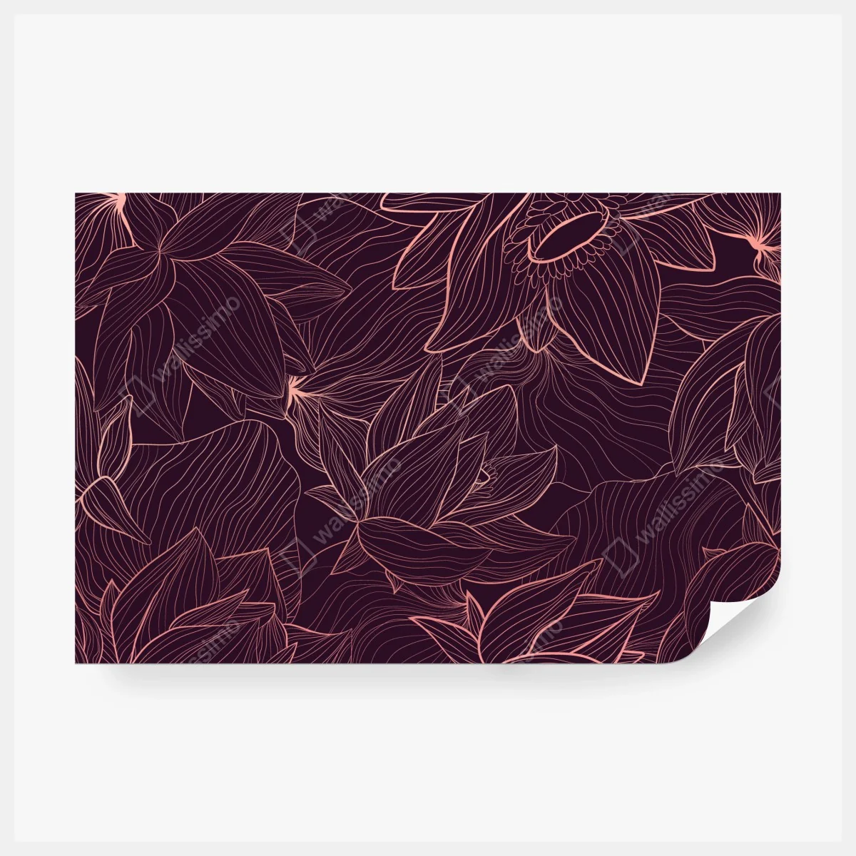 Fototapete elegantes rosa linienblumenmuster – Wallnifity® Fototapete elegantes rosa linienblumenmuster – Wallnifity®