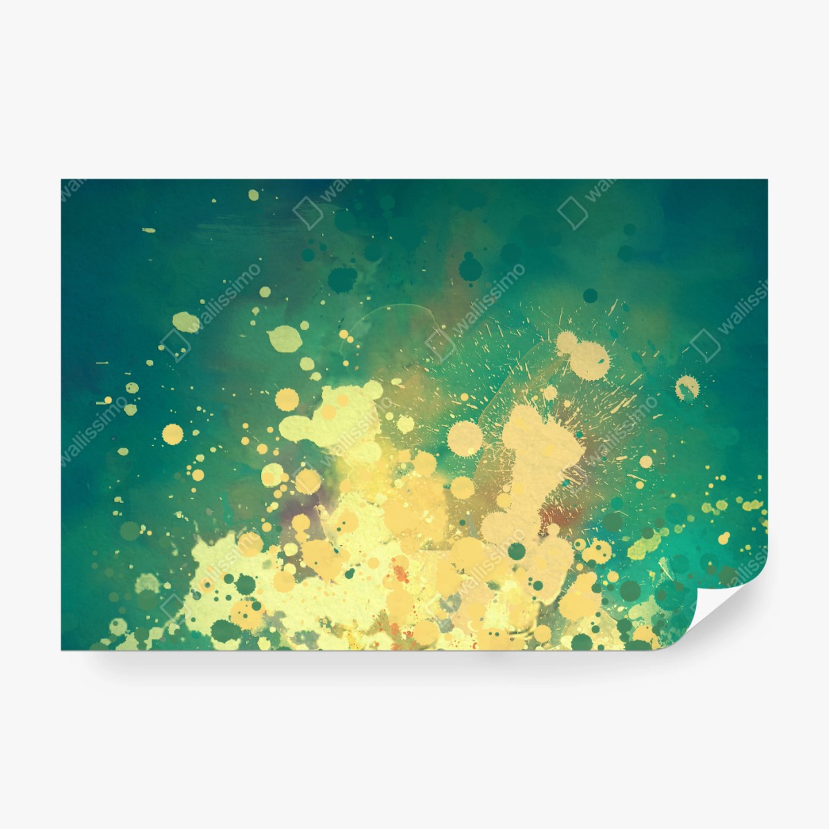 Fototapete türkiser aquarellausbruch abstrakt – Wallnifity® Fototapete türkiser aquarellausbruch abstrakt – Wallnifity®