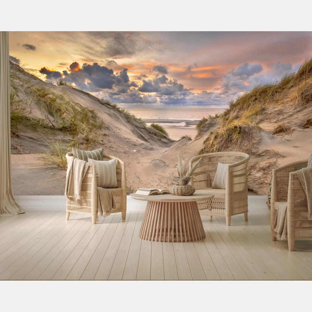Fototapete sonnenuntergang über den dünen – Wallnifity® Fototapete sonnenuntergang über den dünen – Wallnifity®