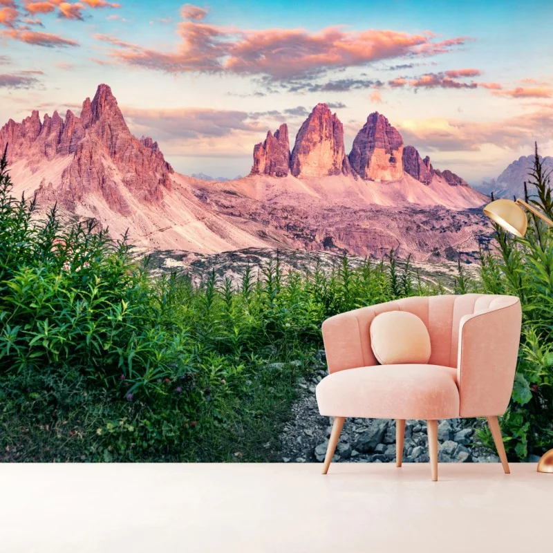 Fototapete sonnenuntergang bei Tre Cime di Lavaredo