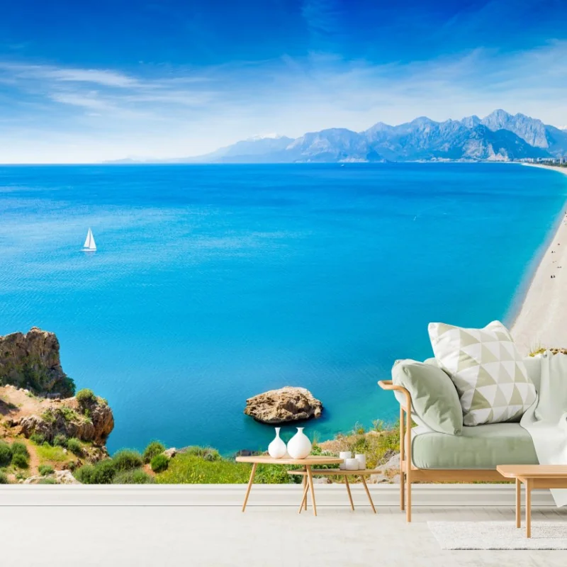 Fototapete panoramastrand Konyaalti in Antalya