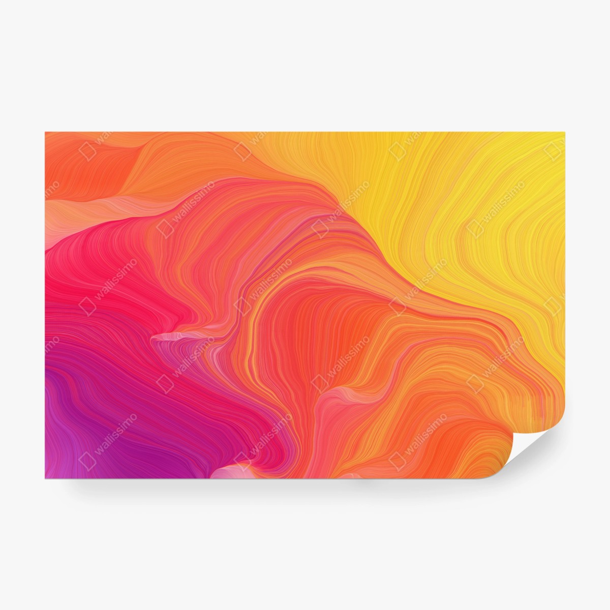 Fototapete leuchtende fließende farbwellen – Wallnifity® Fototapete leuchtende fließende farbwellen – Wallnifity®