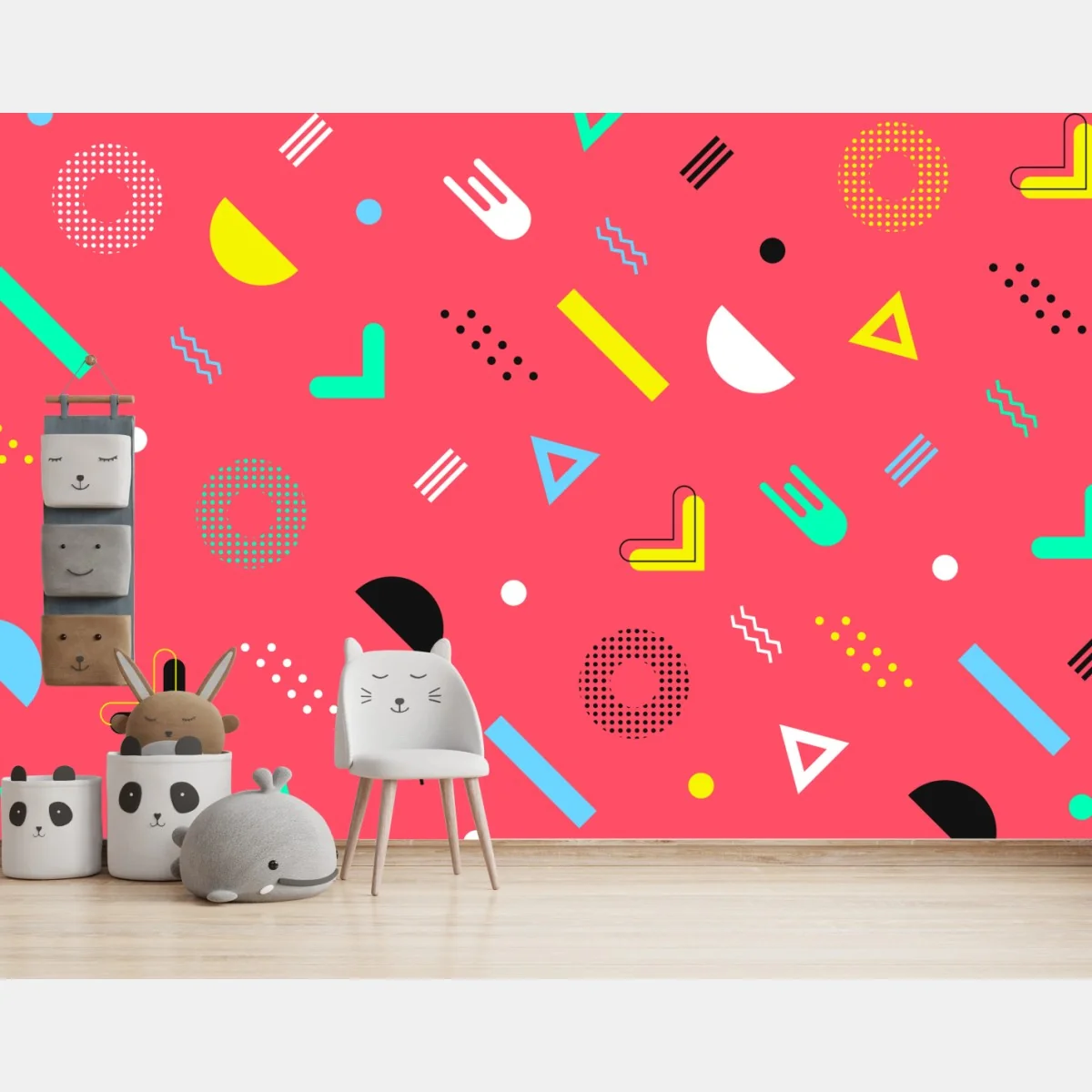 Fototapete leuchtendes memphis geometrisches muster – Wallnifity® Fototapete leuchtendes memphis geometrisches muster – Wallnifity®