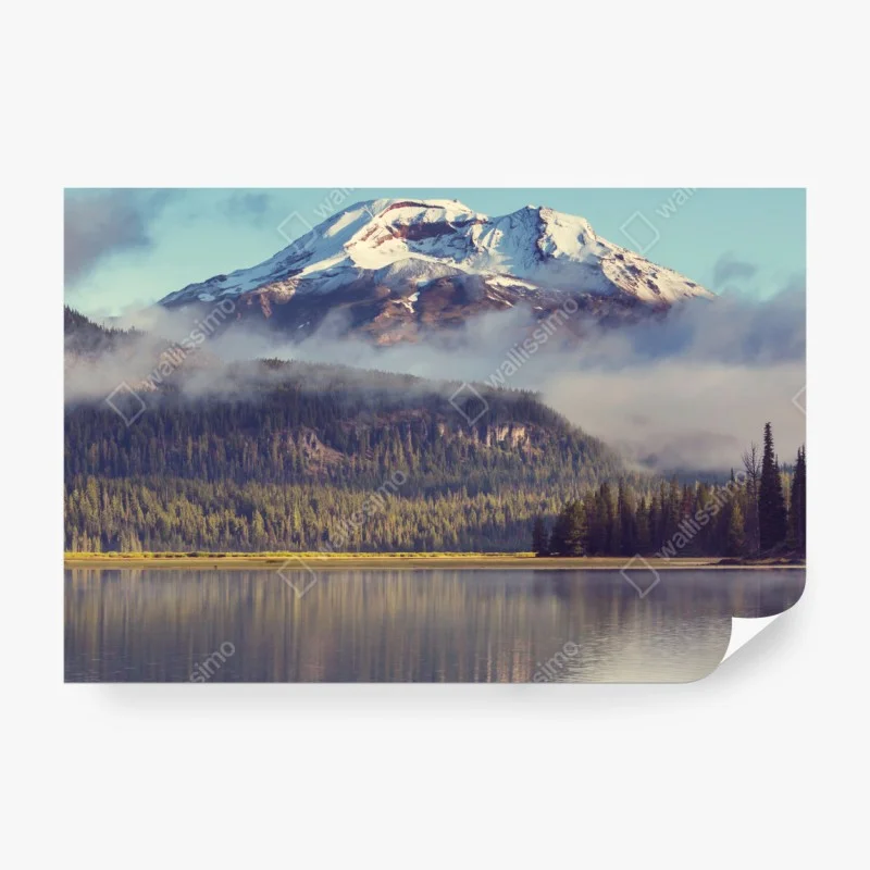 Fototapete ruhiger bergsee in Oregon