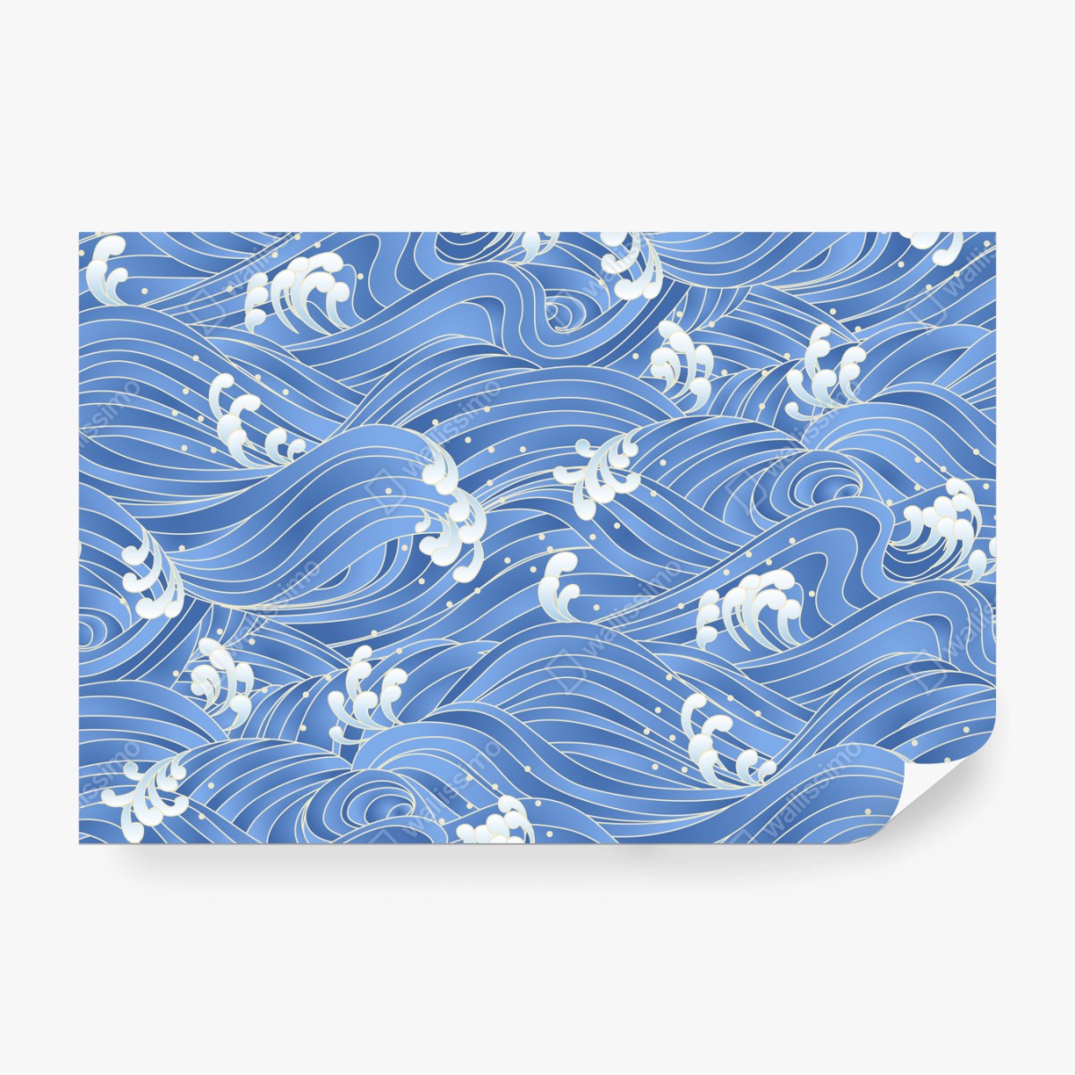 Fototapete stilisiertes Japanisches wellenmuster – Wallnifity®