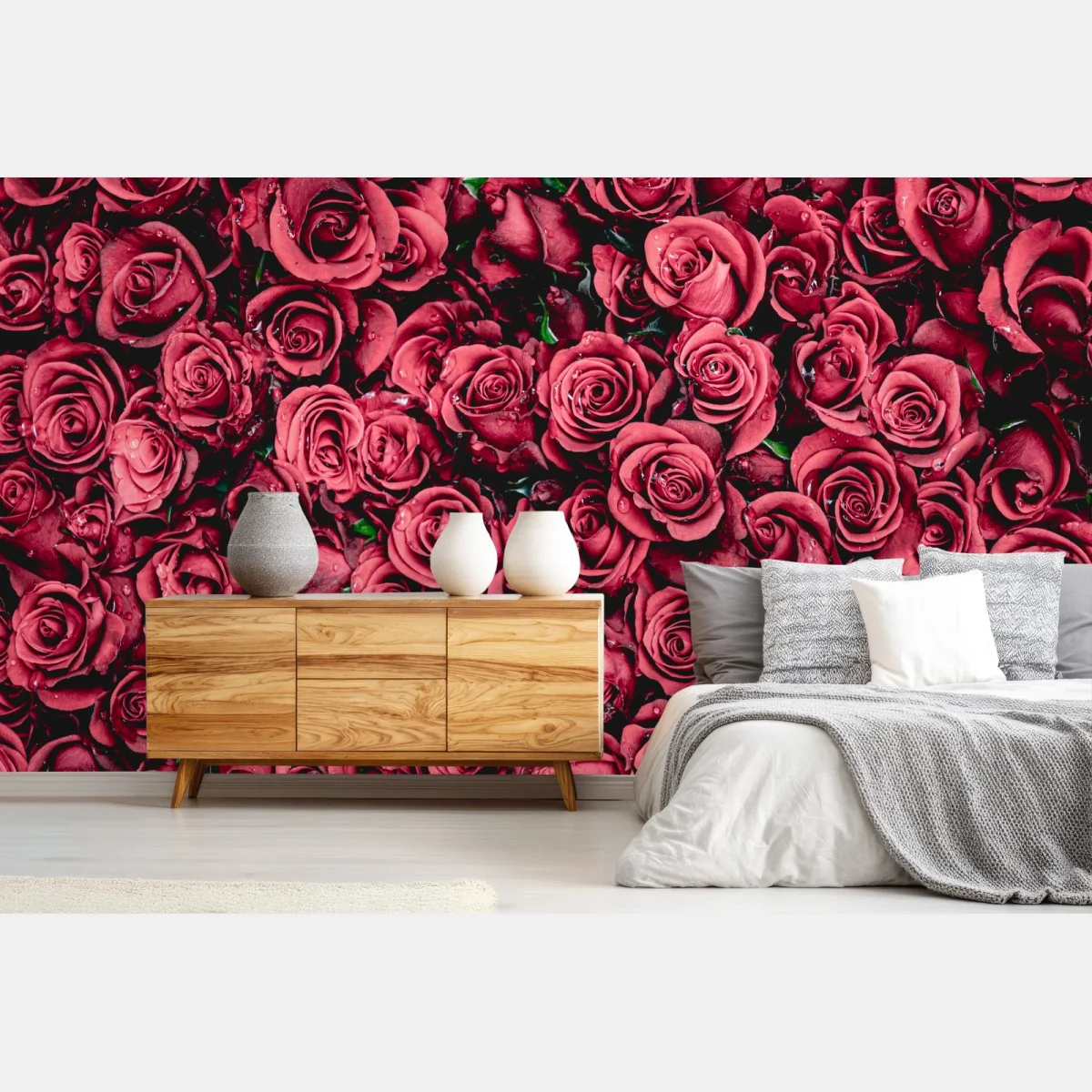 Fototapete pralle rote rosen wandbild – Wallnifity® Fototapete pralle rote rosen wandbild – Wallnifity®