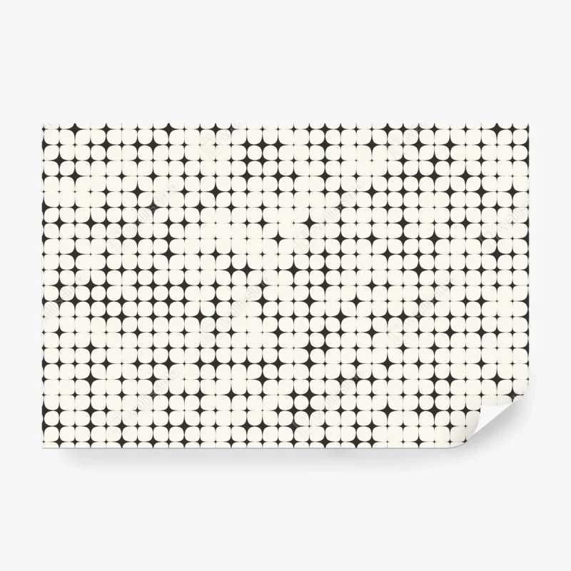 Fototapete monochromes geometrisches punktmuster