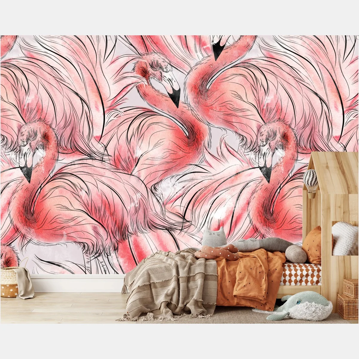Fototapete aquarell flamingo nahtloses muster – Wallnifity® Fototapete aquarell flamingo nahtloses muster – Wallnifity®