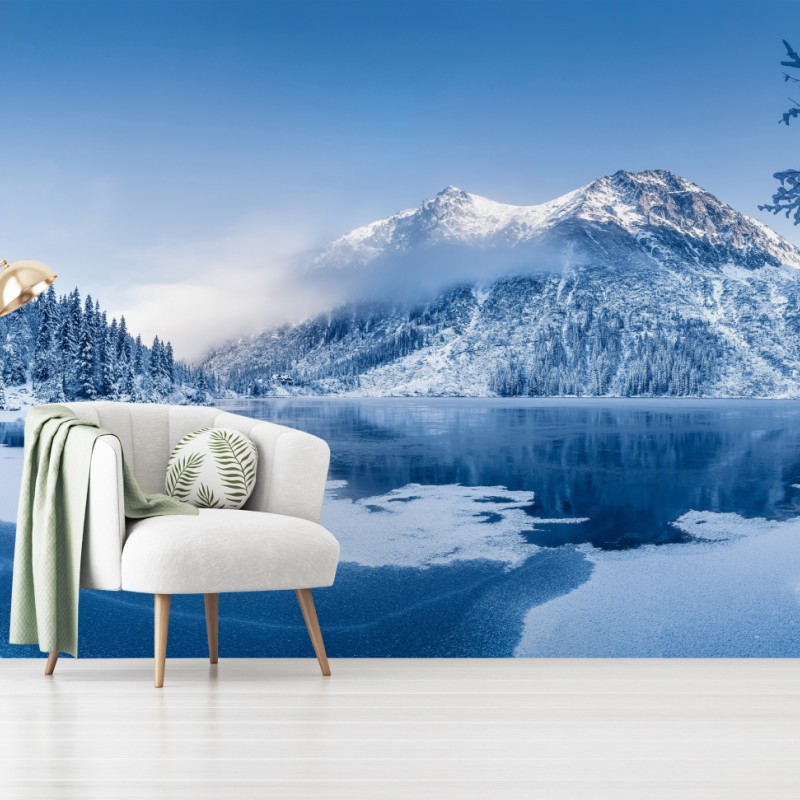 Fototapete ruhiges winterpanorama der Alpen