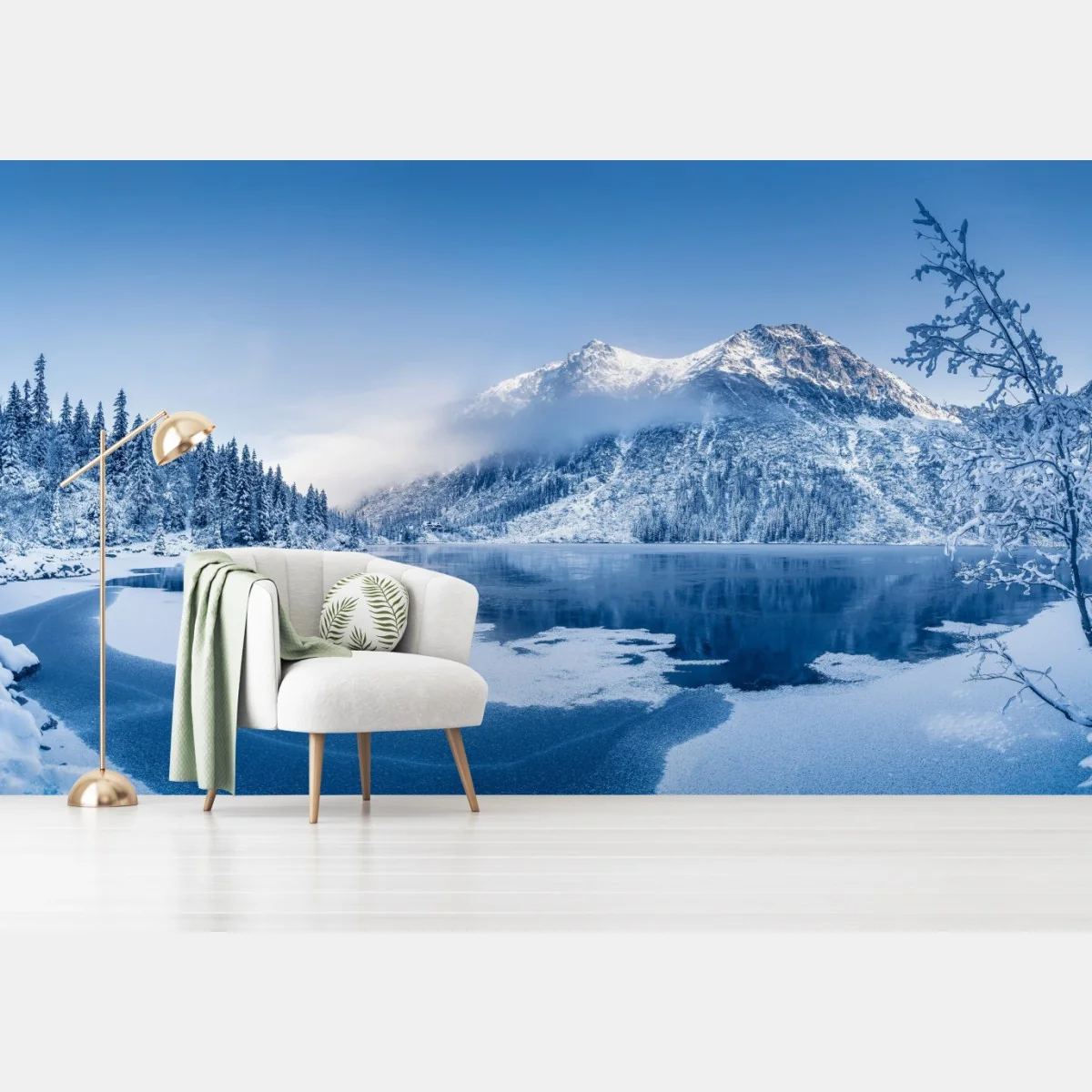 Fototapete ruhiges winterpanorama der Alpen – Wallnifity® Fototapete ruhiges winterpanorama der Alpen – Wallnifity®