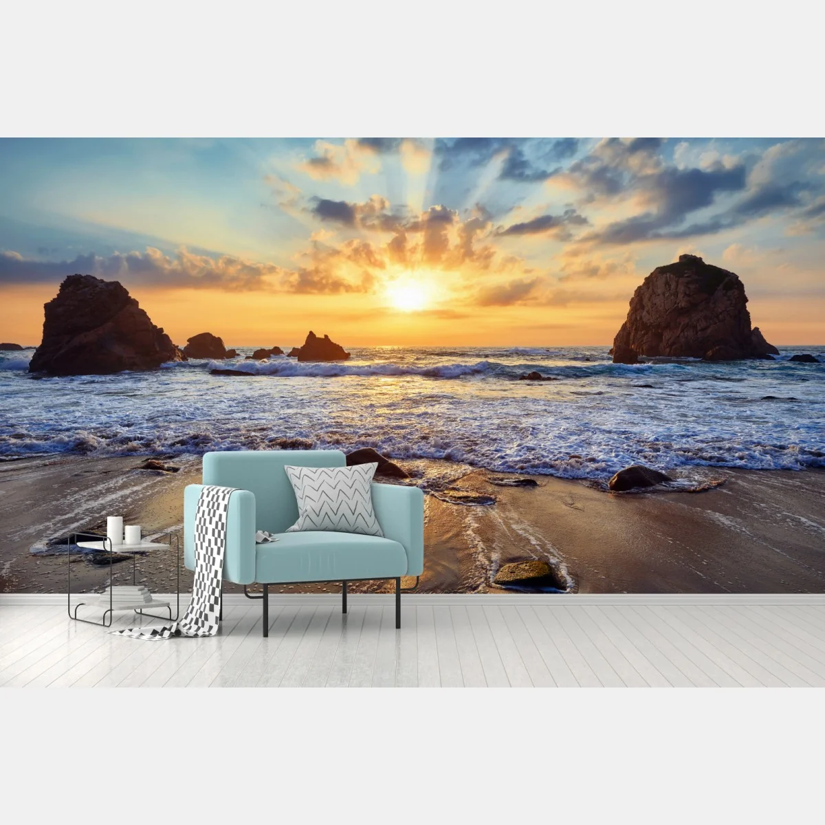 Fototapete sonnenuntergang an der felsigen küste – Wallnifity® Fototapete sonnenuntergang an der felsigen küste – Wallnifity®
