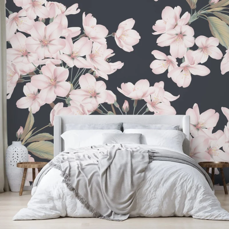 Fototapete zartes kirschblütenmuster