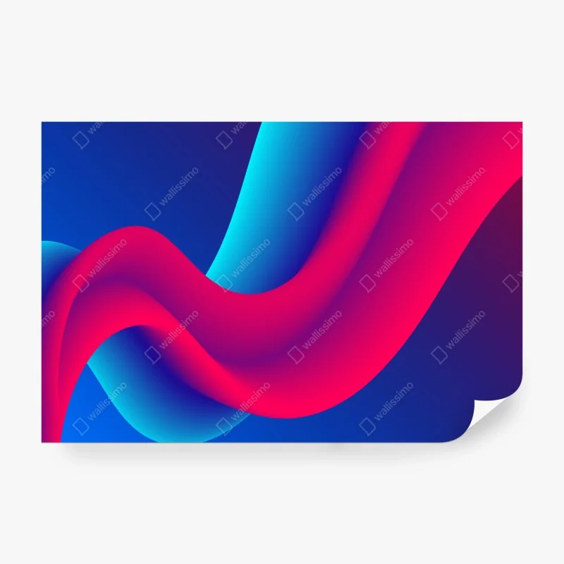 Fototapete leuchtende fließende verlaufswellen