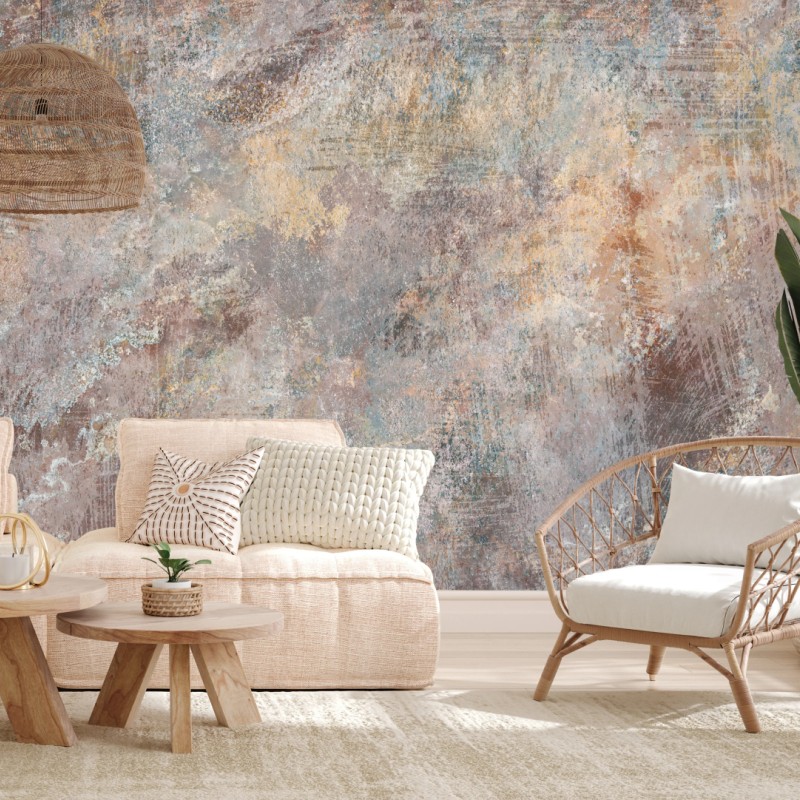 Fototapete subtile strukturierte abstraktion in warmen neutralen tönen