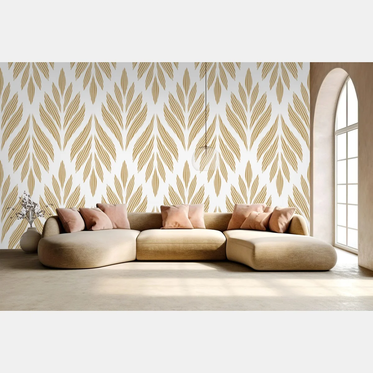 Fototapete goldenes blattmuster nahtloses design – Wallnifity® Fototapete goldenes blattmuster nahtloses design – Wallnifity®