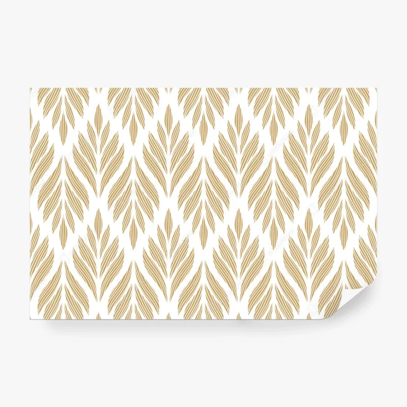 Fototapete goldenes blattmuster nahtloses design