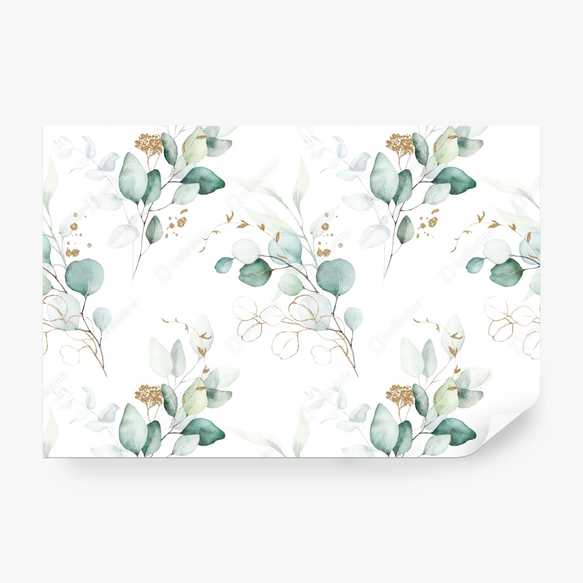 Fototapete eukalyptus aquarell muster in grüntönen – Wallnifity® Fototapete eukalyptus aquarell muster in grüntönen – Wallnifity®
