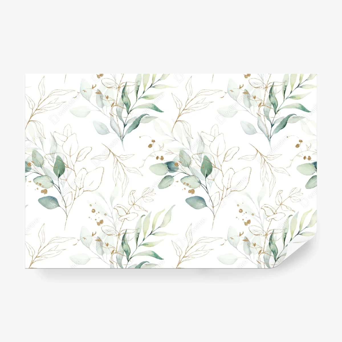 Fototapete sanftes eukalyptus aquarellmuster – Wallnifity® Fototapete sanftes eukalyptus aquarellmuster – Wallnifity®