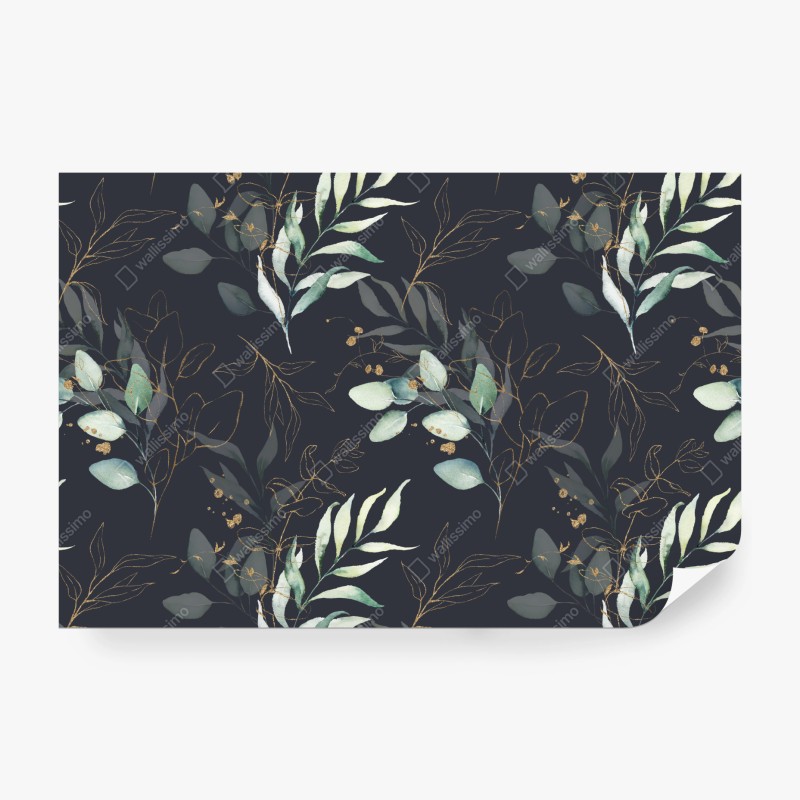 Fototapete goldene rapsfelder aus der vogelperspektive – Wallnifity®