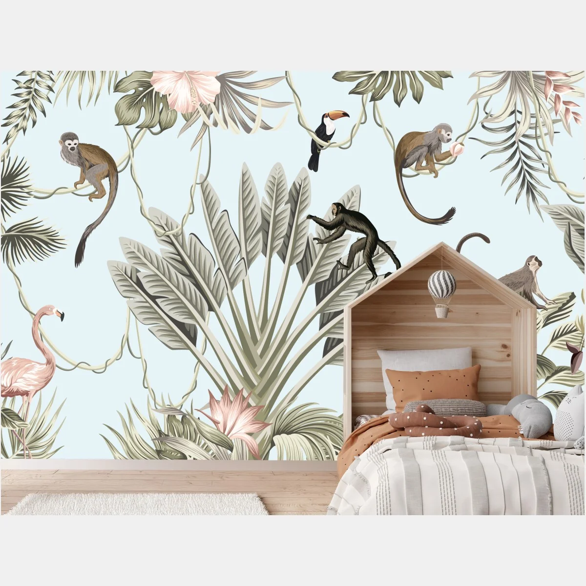 Fototapete pastell dschungel tier muster – Wallnifity® Fototapete pastell dschungel tier muster – Wallnifity®