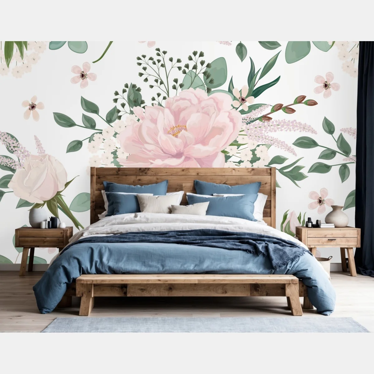 Fototapete zartes rosa pfingstrosenmuster – Wallnifity® Fototapete zartes rosa pfingstrosenmuster – Wallnifity®