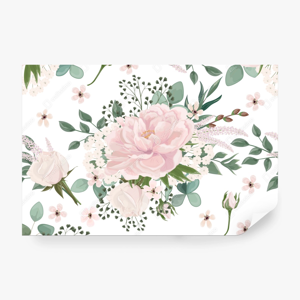 Fototapete zartes rosa pfingstrosenmuster – Wallnifity® Fototapete zartes rosa pfingstrosenmuster – Wallnifity®