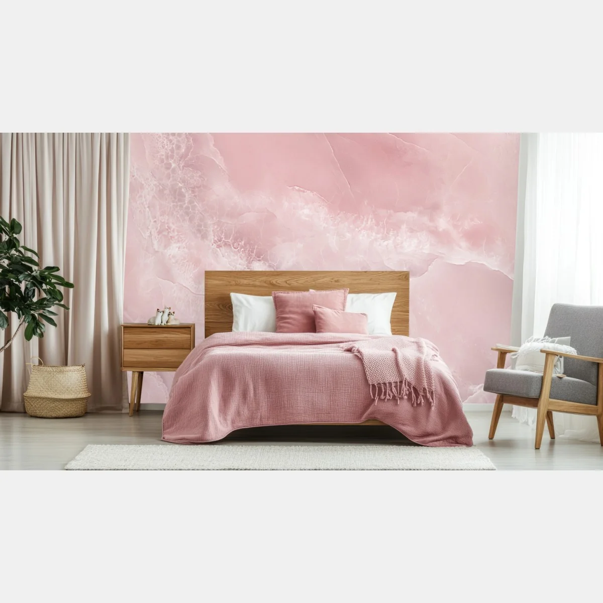 Fototapete zarte rosa marmortextur – Wallnifity®