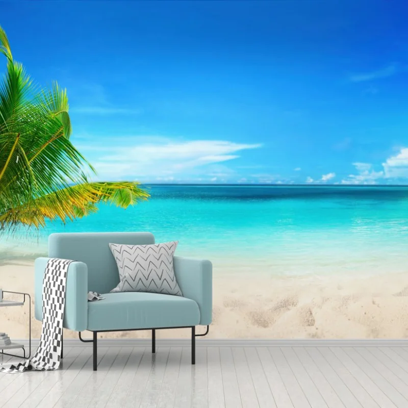 Fototapete Malediven türkisstrand panorama – Wallnifity® Fototapete Malediven türkisstrand panorama – Wallnifity®