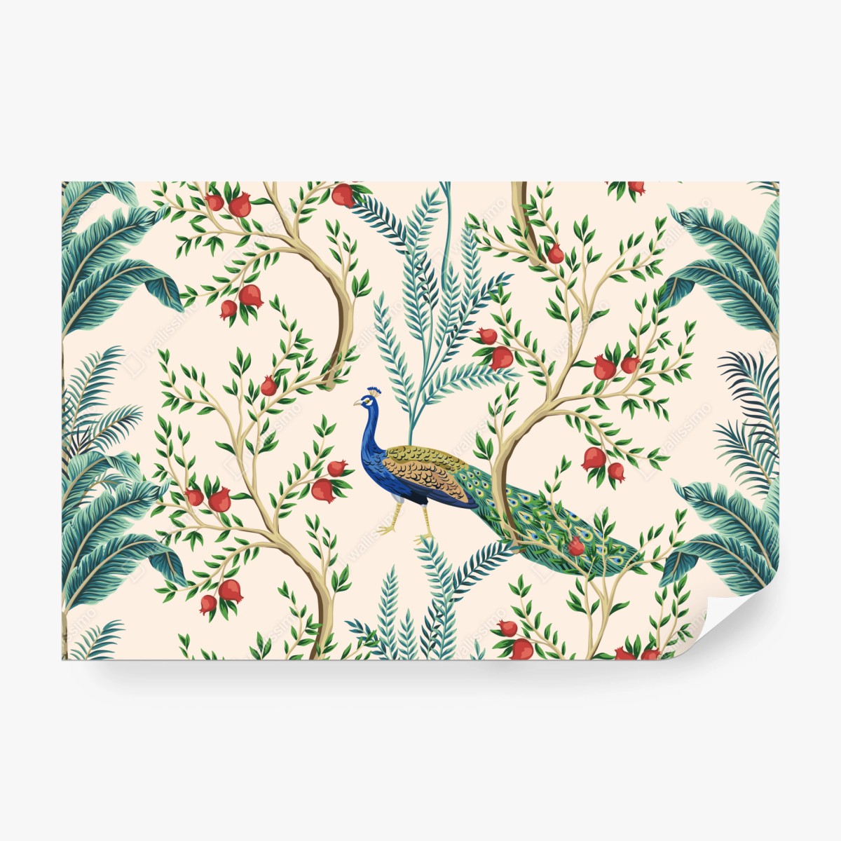 Fototapete pfau zwischen granatästen – Wallnifity®