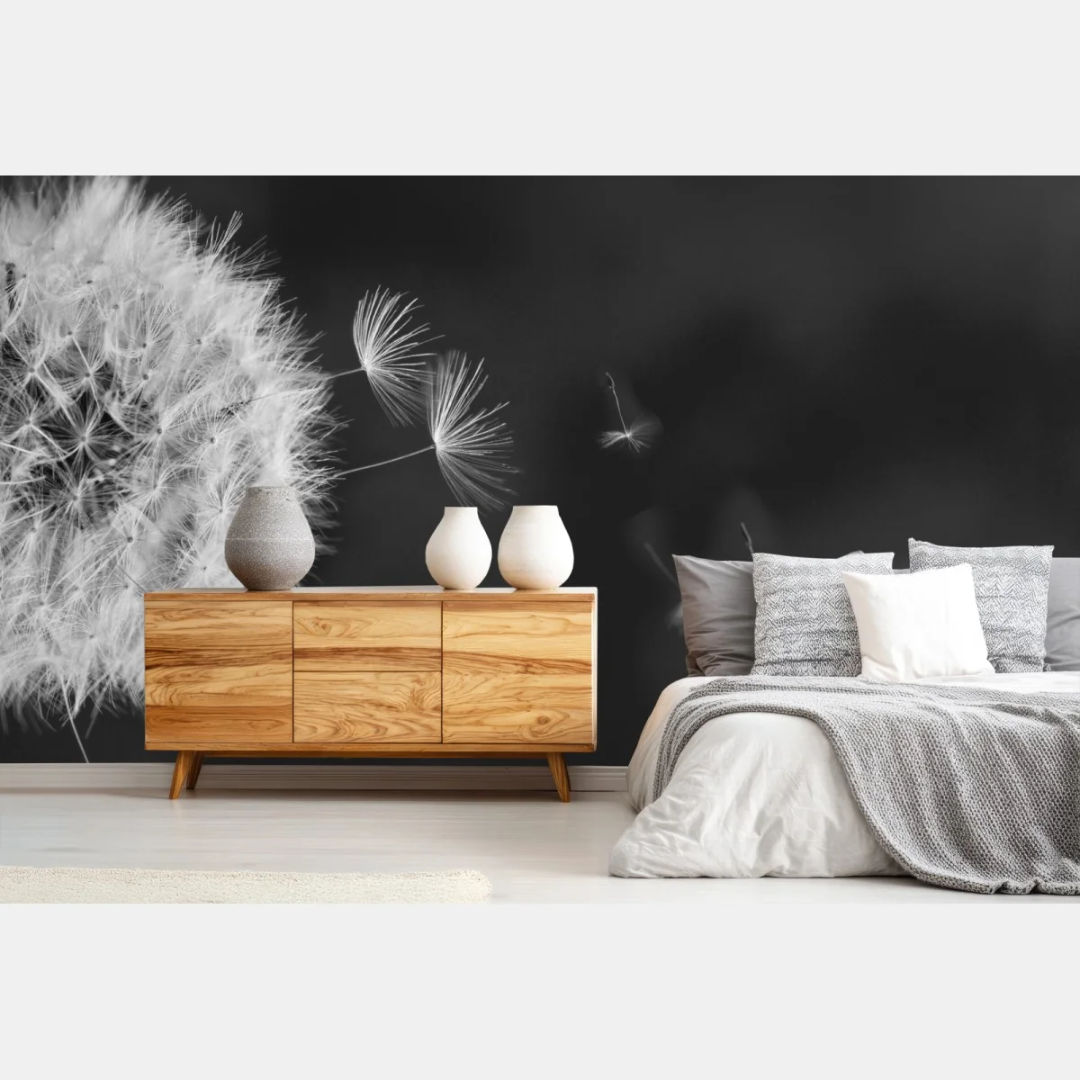 Fototapete schwebende löwenzahnsamen – Wallnifity® Fototapete schwebende löwenzahnsamen – Wallnifity®