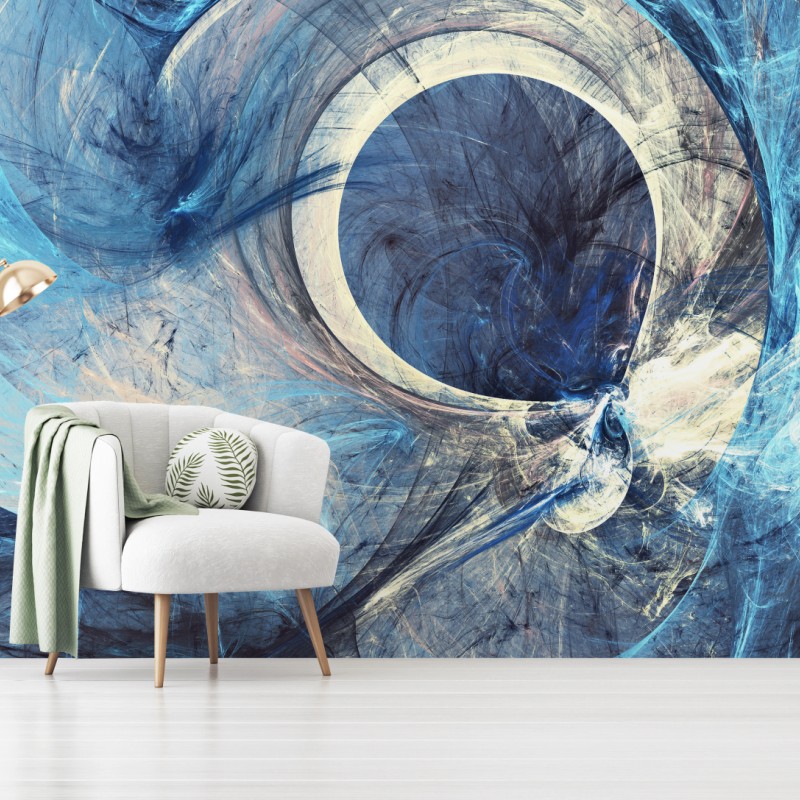 Fototapete blauer fraktalwirbel