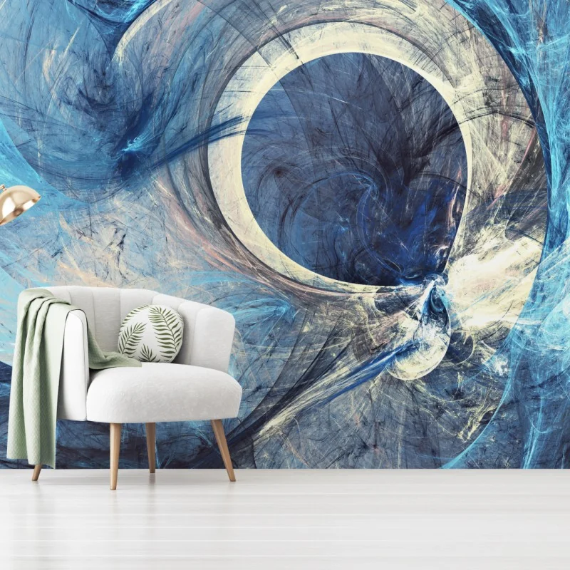 Fototapete blauer fraktalwirbel