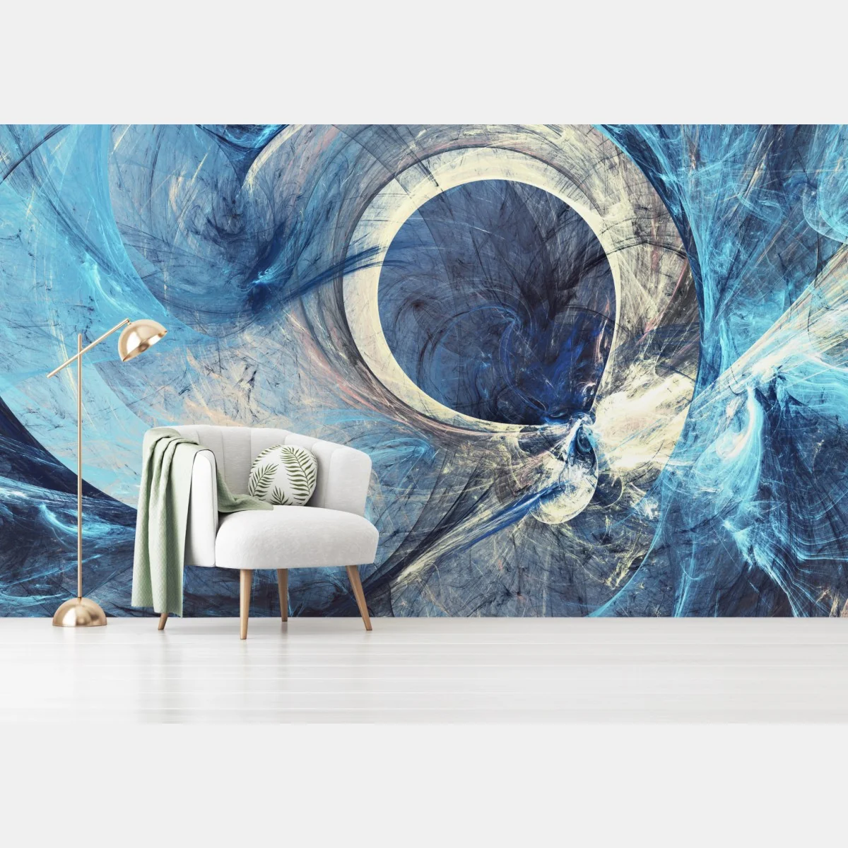 Fototapete blauer fraktalwirbel – Wallnifity®