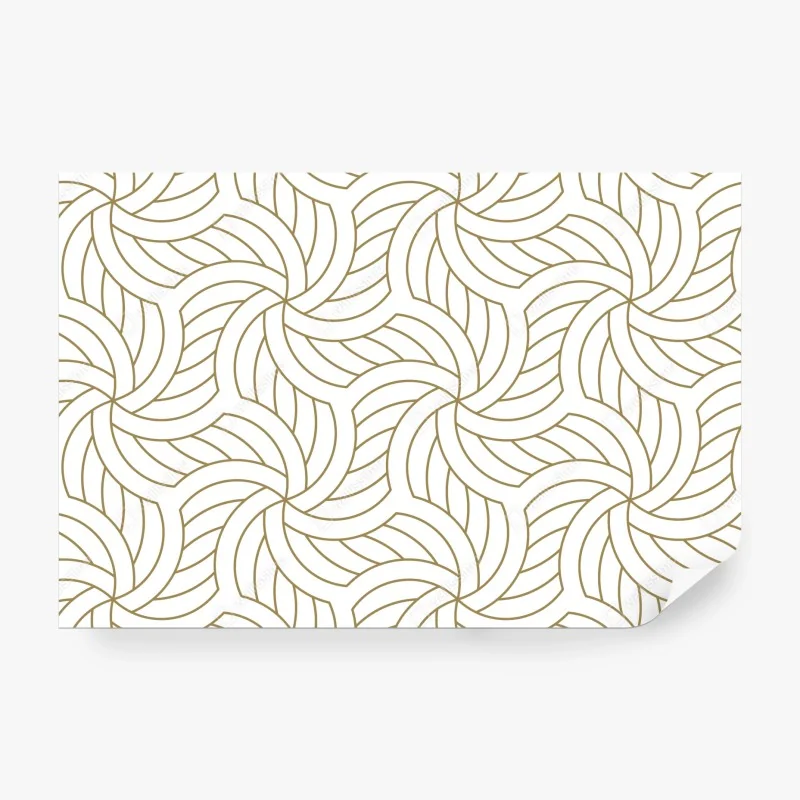 Fototapete goldenes geometrisches wirbelmuster