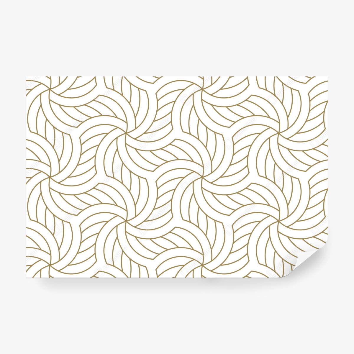 Fototapete goldenes geometrisches wirbelmuster – Wallnifity®