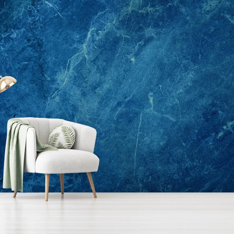 Fototapete tiefblaue marmortextur