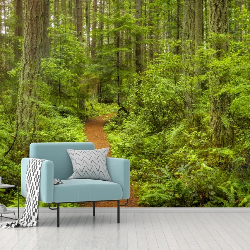 Fototapete friedlicher waldpfad – Wallnifity® Fototapete friedlicher waldpfad – Wallnifity®