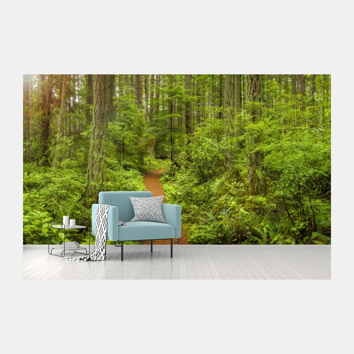 Fototapete friedlicher waldpfad – Wallnifity® Fototapete friedlicher waldpfad – Wallnifity®