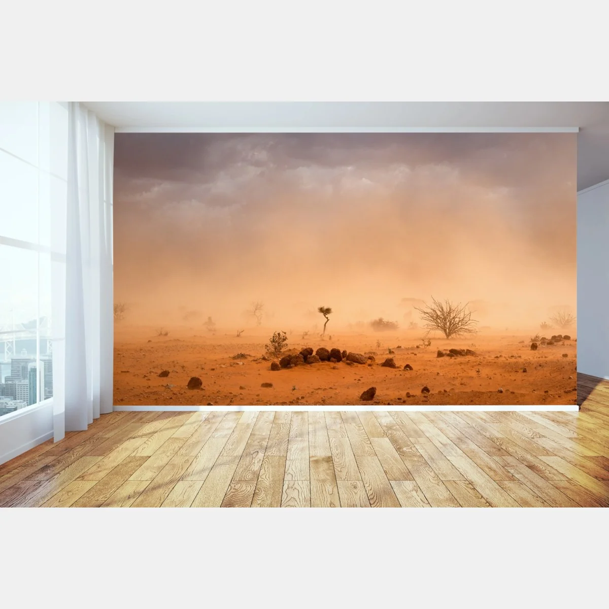 Fototapete sandsturm über Dollo Ado, Äthiopien – Wallnifity®