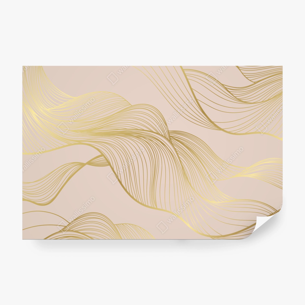 Fototapete abstraktes muster goldener wellen – Wallnifity® Fototapete abstraktes muster goldener wellen – Wallnifity®