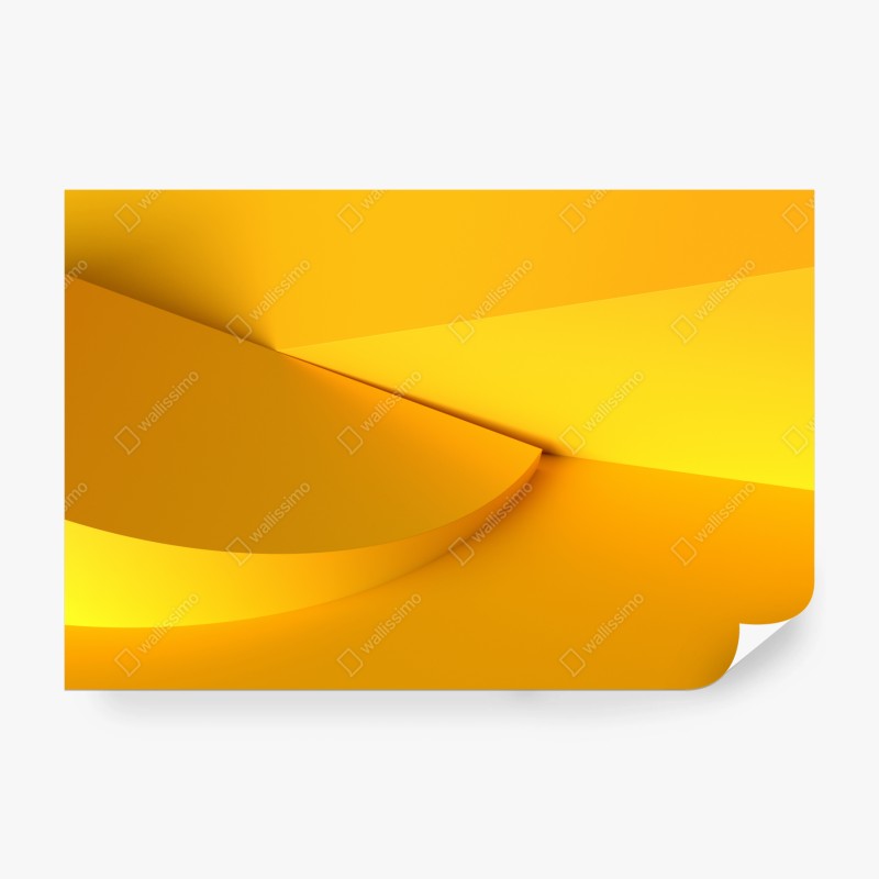 Fototapete gelbe geometrische abstraktion 3d
