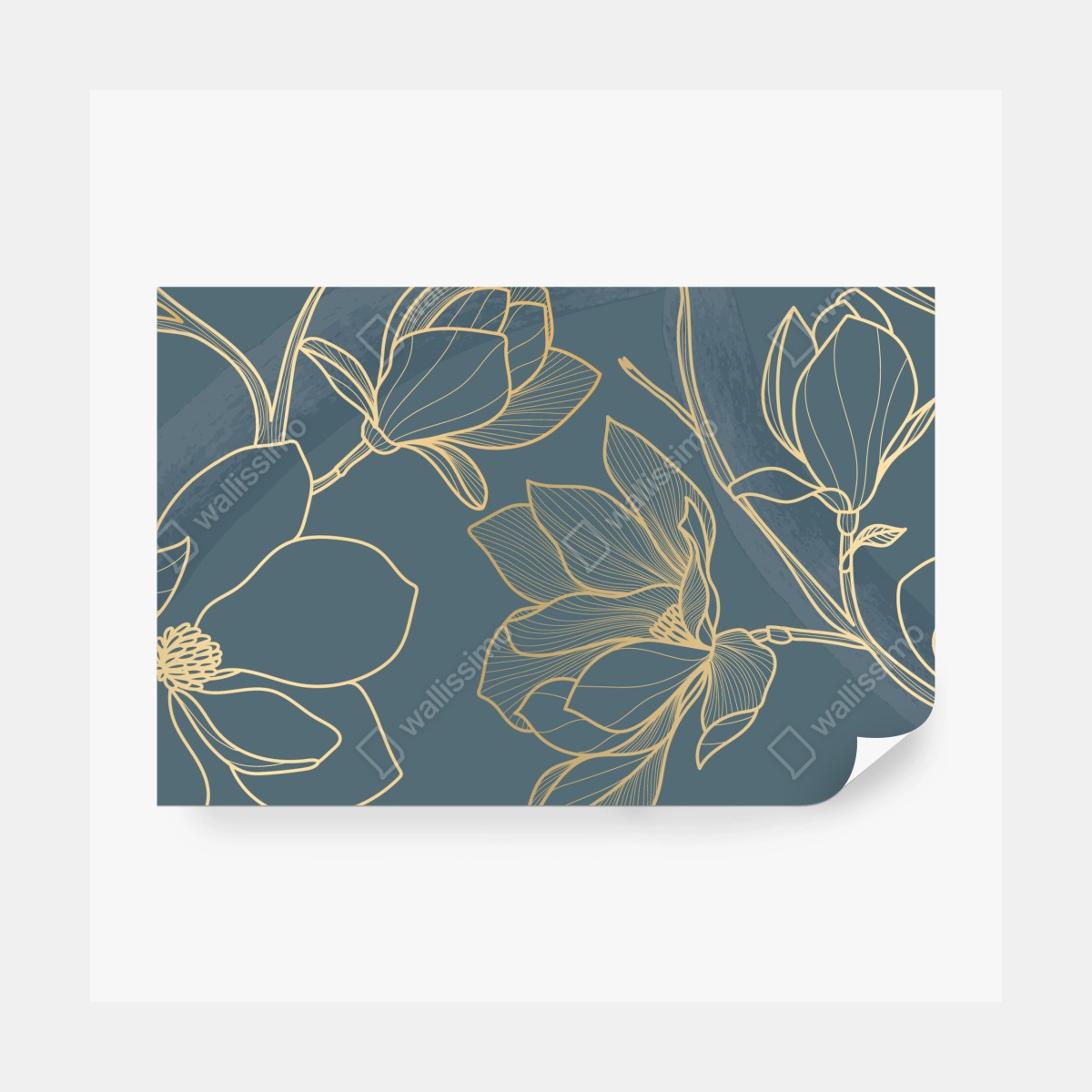 Fototapete goldene magnolie auf türkisfarbenem hintergrund – Wallnifity® Fototapete goldene magnolie auf türkisfarbenem hintergrund – Wallnifity®