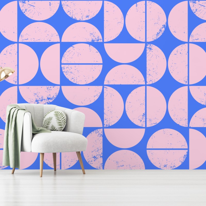 Fototapete pastell geometrisches kreismuster