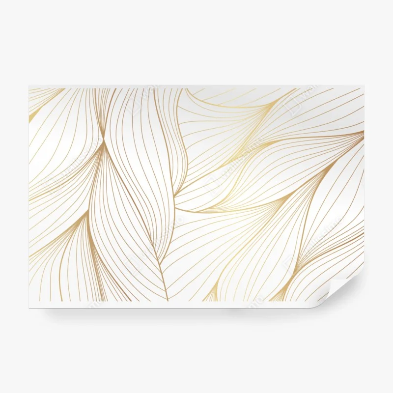 Fototapete goldene fließende linien abstraktes design