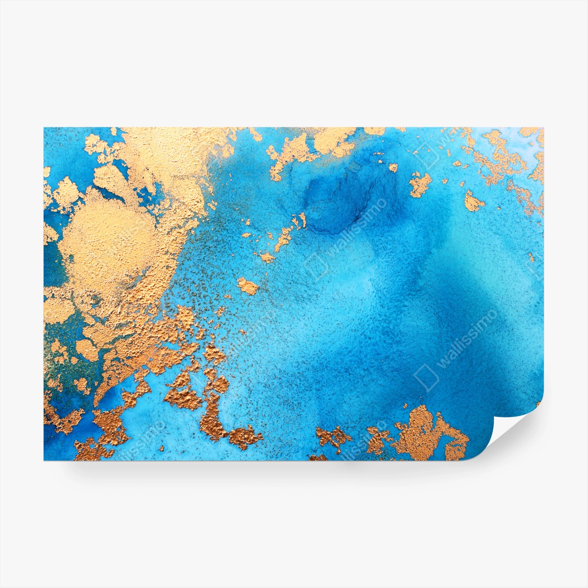 Fototapete blau-gold abstrakte ozeantextur – Wallnifity® Fototapete blau-gold abstrakte ozeantextur – Wallnifity®